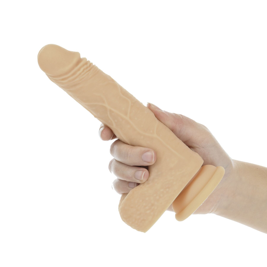 Фалоімітатор з ротацією та пульсацією Naked ADDICTION The Freak 7,5″ Rotating & Thrusting Vibrating фото 3