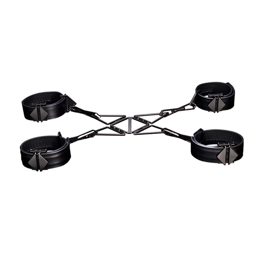 Набір фіксаторів для рук та ніг LOCKINK Hogtie Set, чорний, ремені з натуральної шкіри фото 7