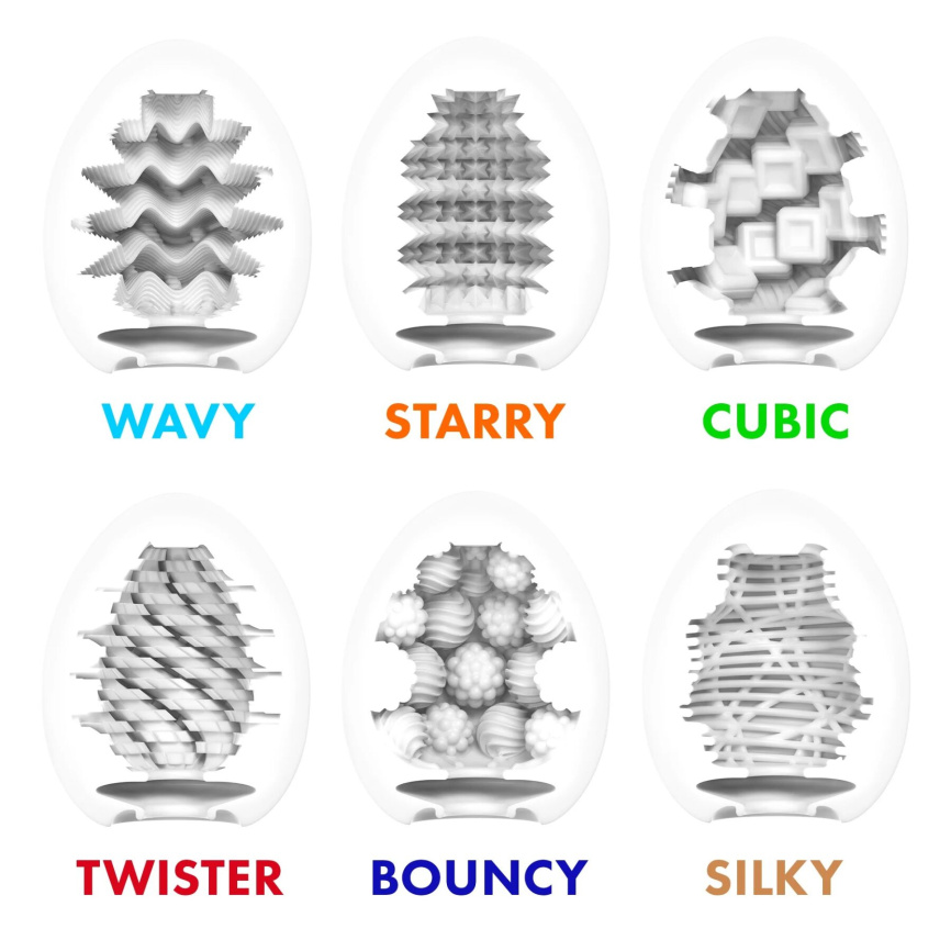 Набір мастурбаторів-яєць Tenga Egg Standard 3 Pack 1 (Wavy, Starry, Cubic) фото 7