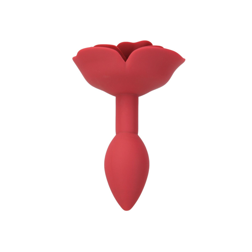Силіконова анальна пробка Lux Active с розой - Red Rose Silicone Anal Plug фото 2