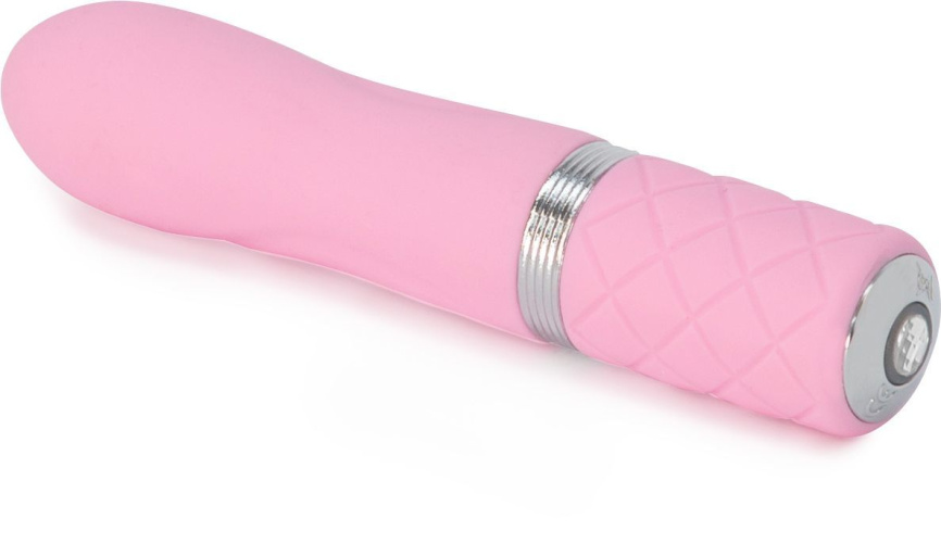 Розкішний вібратор PILLOW TALK - Flirty Pink з кристалом Swarovski, гнучка головка фото 6