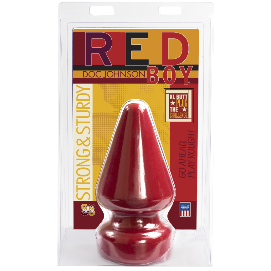 Анальна пробка Doc Johnson Red Boy - XL Butt Plug The Challenge, діаметр 12 см фото 2