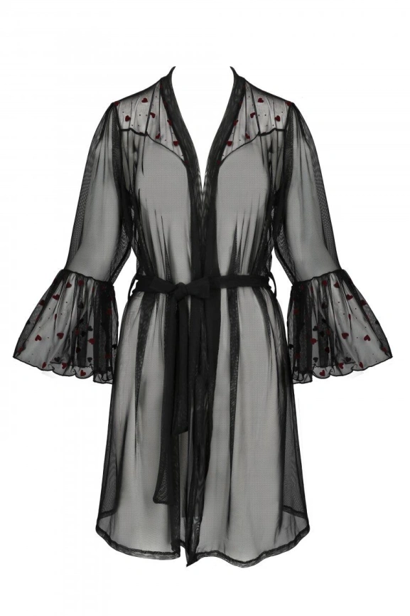 Воздушный пеньюар Passion LOVELIA PEIGNOIR S/M, black фото 5