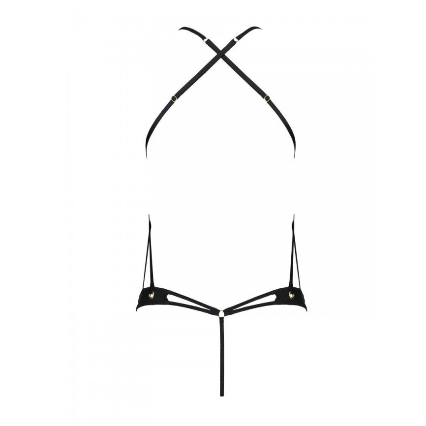 Розпродаж!!! Боді з екошкіри з ремінцями та перфорацією Tamaris Body black L/XL — Passion фото 4
