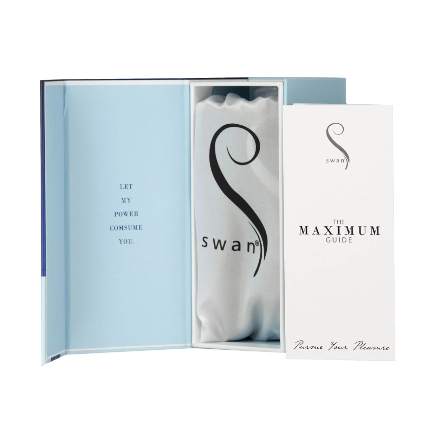 Вибропуля Swan Maximum + Comfy Cuff Blue, супермощная, разная интенсивность, силиконовая манжета фото 7