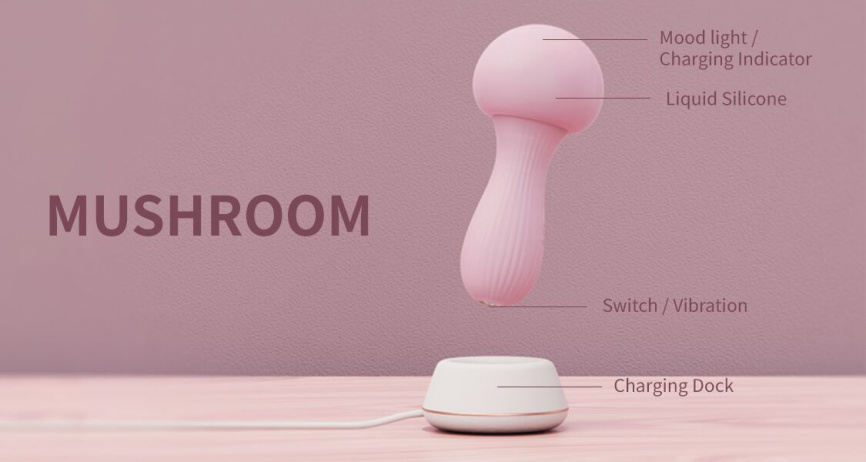 Вібромасажер Otouch MUSHROOM Pink, 7 режимів, функція нічника, технологія «старт-стоп» фото 8