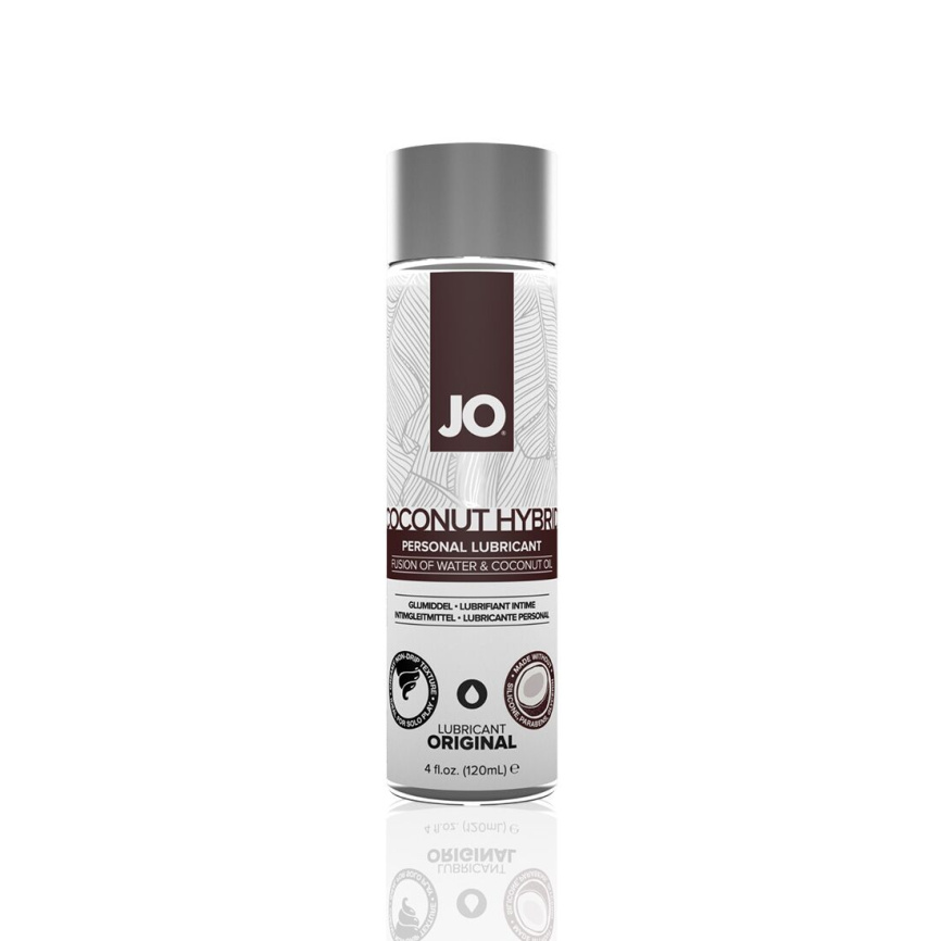 Змазка-крем з кокосовою олією JO Coconut Hybrid ORIGINAL (120 мл) біла фото 5