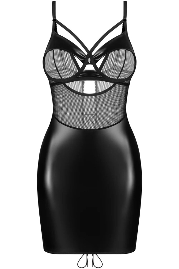 Сорочка Obsessive Dominna chemise & thong 2XL/3XL фото 3