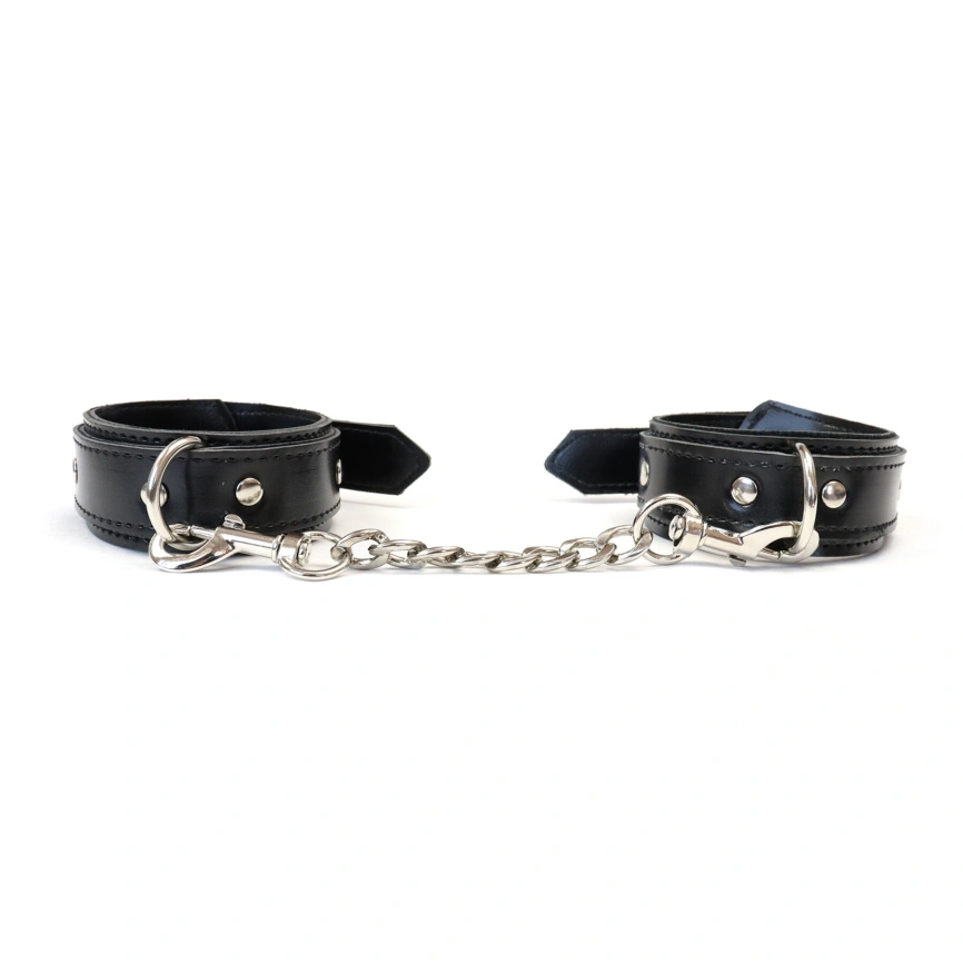 Наручники из экокожи Art of Sex - Handcuffs Emoji, цвет черный фото 3