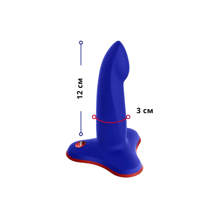 Фалоімітатор Fun Factory LIMBA FLEX S, синій, гнучкий, з ефектом пам’яті, підходить для точки G  фото 2