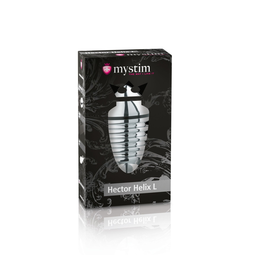 Металева анальна пробка Mystim Hector Helix L для електростимулятора, діаметр 5 см фото 10