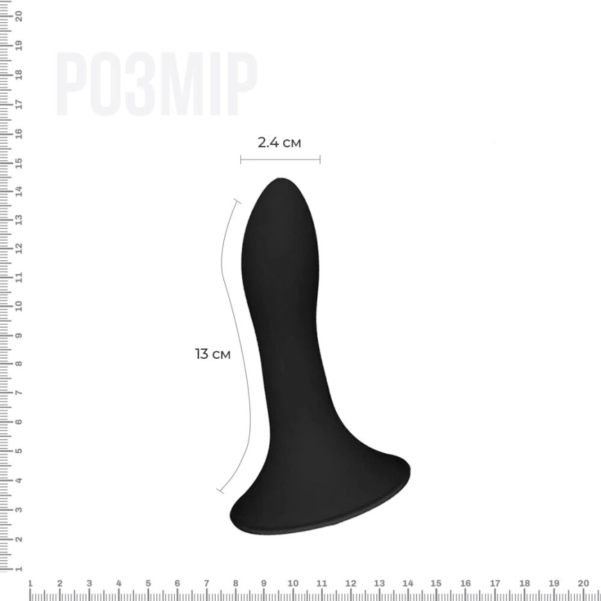 Дилдо с присоской Adrien Lastic Hitsens 5 Black, отлично для страпона, диаметр 2,4см, длина 13см фото 2