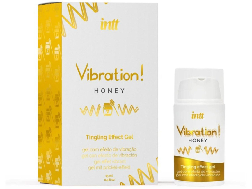 Рідкий вібратор Intt Vibration Honey (15 мл), густий гель, дуже смачний, діє до 30 хвилин фото 1