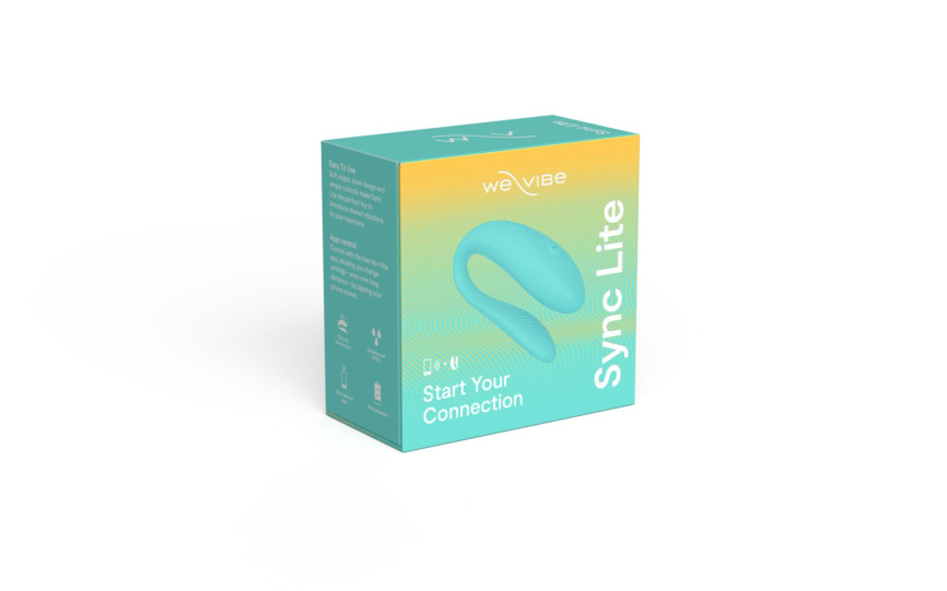 Смарт-вібратор для пар We-Vibe Sync Lite Aqua, 10 віброрежимів, можна поєднувати з проникним сексом фото 9
