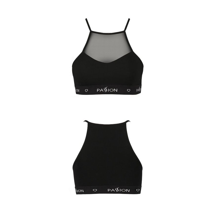 Спортивний топ з прозорою вставкою Passion PS006 TOP L, black фото 5