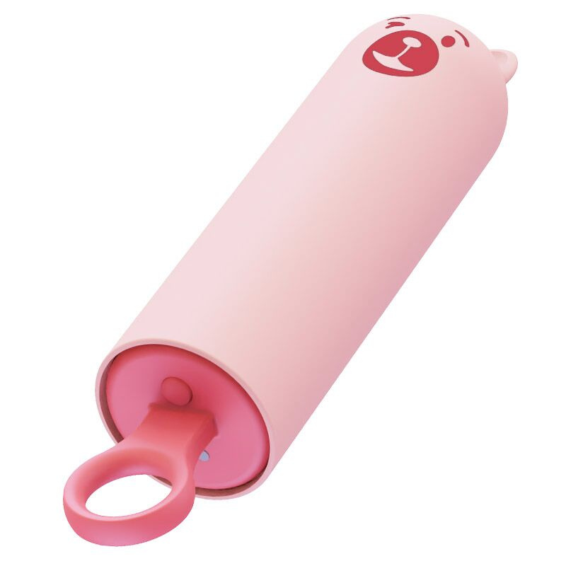 Вібратор CuteVibe Teddy Pink (Black Dildo), реалістичний вібратор під виглядом морозива фото 2