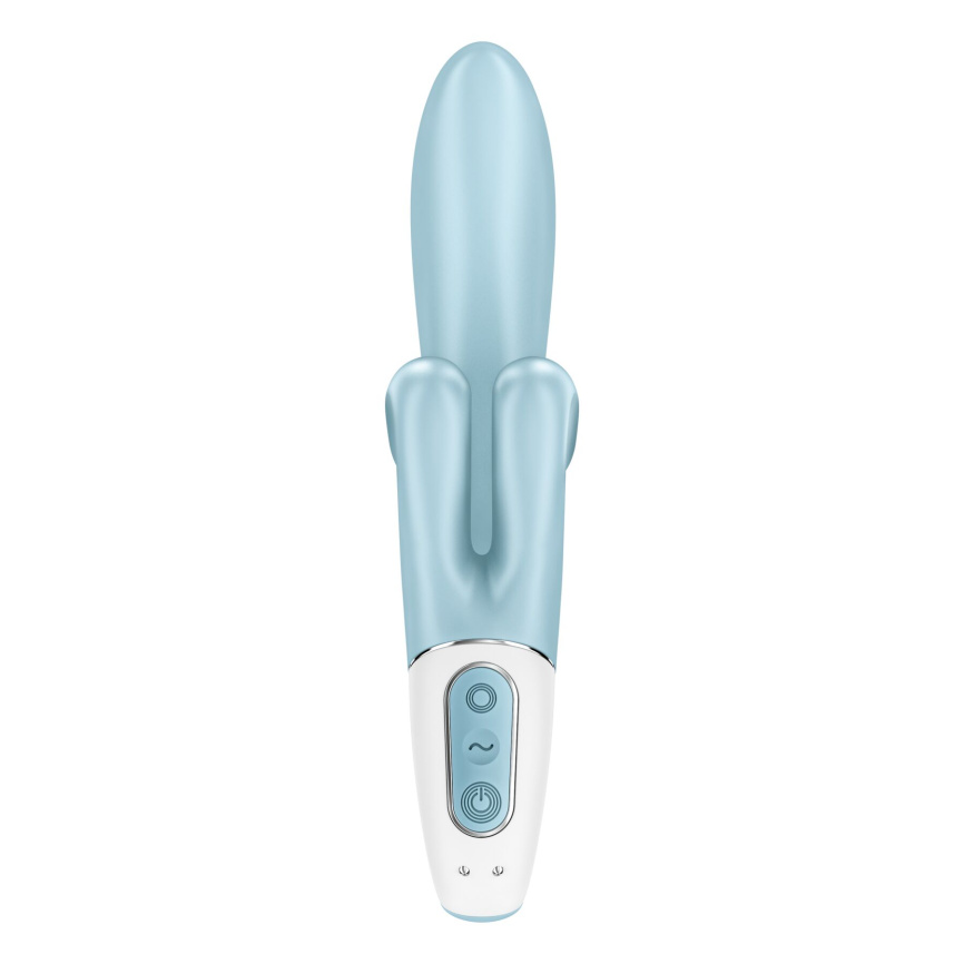 Вібратор-кролик Satisfyer Touch Me Blue, подвійний відросток, 3 потужні мотори фото 6