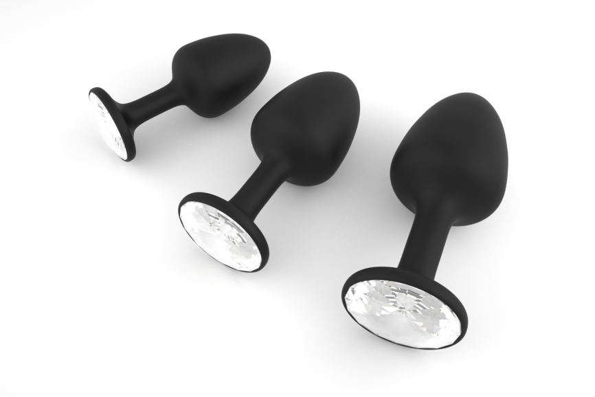 Анальна пробка Dorcel Geisha Plug Diamond M з кулькою всередині, створює вібрації, макс. діам. 3,2см фото 1