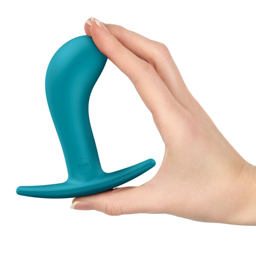 Анальна пробка Fun Factory BOOTIE L Aquamarine, діаметр 3,8 см, тонкий обмежувач фото 5