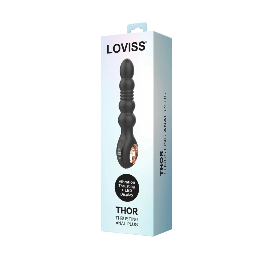 Анальный вибратор с пульсацией Loviss Thor Thrusting Anal Plug, 2 мотора фото 6