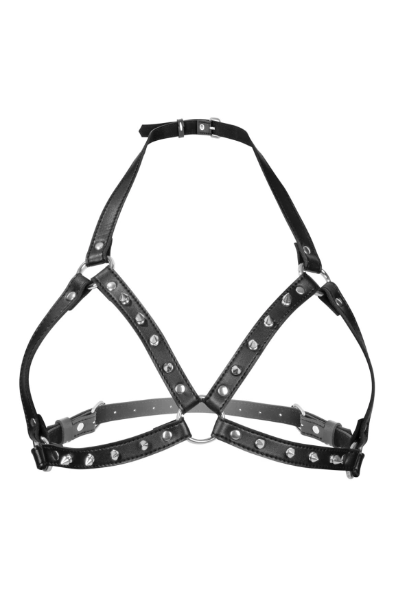 Портупея с металлическими шипами Fetish Tentation Sexy Adjustable Chest Harness фото 1