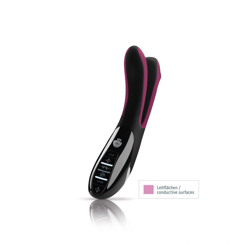 Вибратор двойной с электростимуляцией Mystim Tingling Aparte eStim Black, миостимулятор фото 12