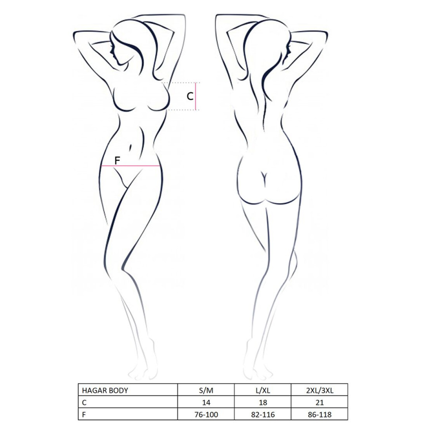 Боді-монокіні Passion Exclusive HAGAR BODY S/M, black фото 7