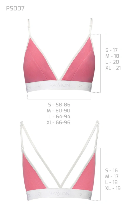 Спортивный топ с двойными бретелями Passion PS007 TOP S, pink фото 3