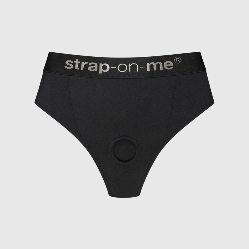 Трусики с фиксацией дилдо Strap-On-Me Harness Lingerie Idole - M - Black фото 1