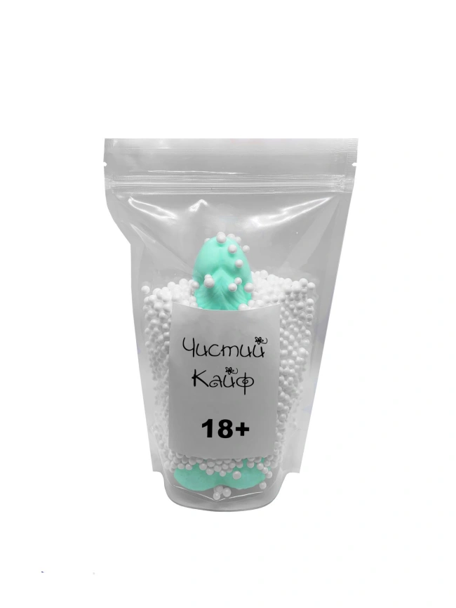 Мыло в форме пениса Чистий Кайф Turquoise size L, крафтовое мыло-член, натуральное фото 4