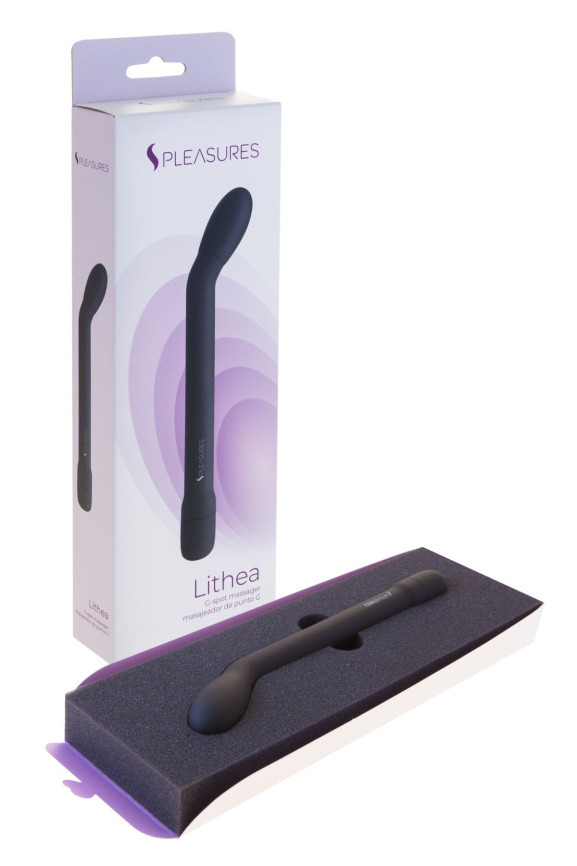 Тонкий вібратор для точки G S Pleasures Lithea Black, 7 режимів фото 4