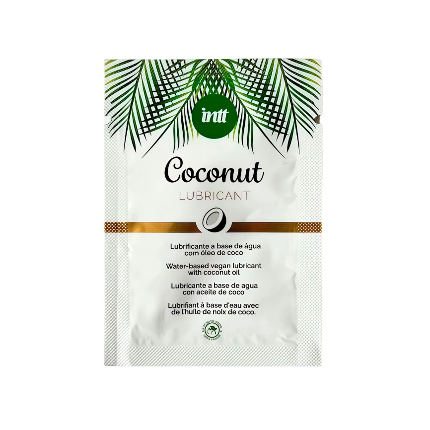 Пробник ухаживающего лубриканта Intt Coconut с кокосовым маслом на водной основе (2 мл) фото 1