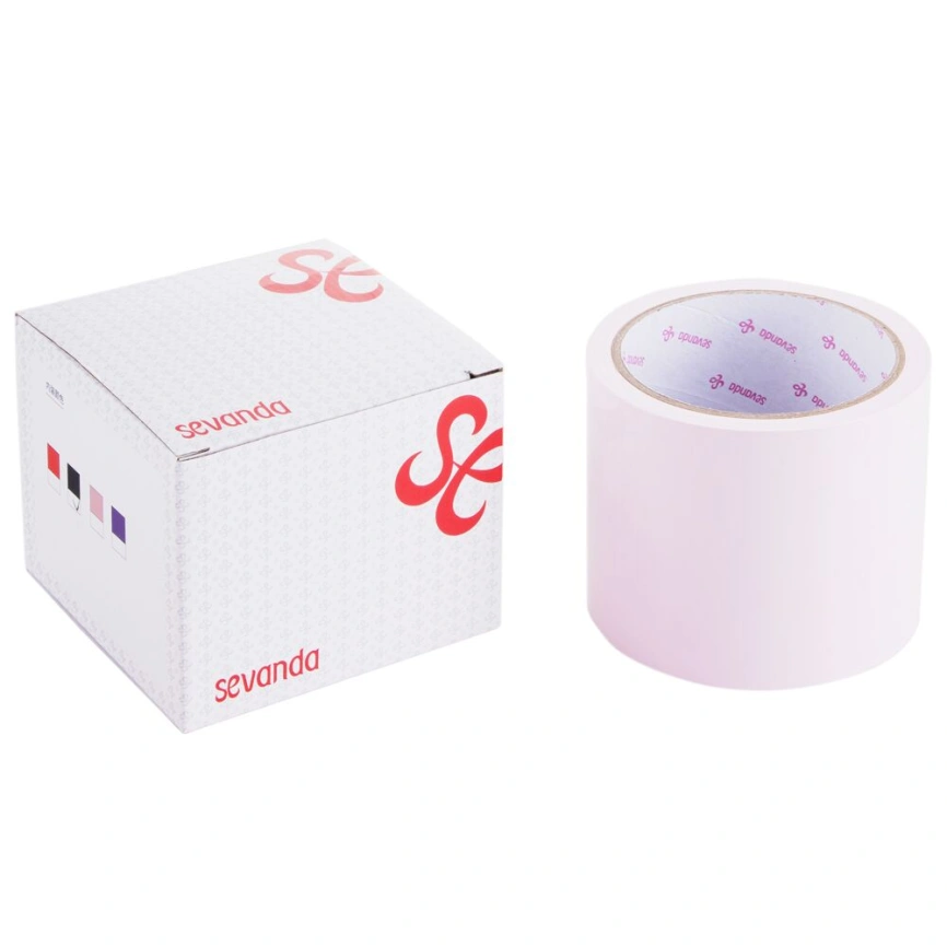Скотч для бондажа LOCKINK SEVANDA Electrostatic Tape, бледно-розовая, 16 м фото 1