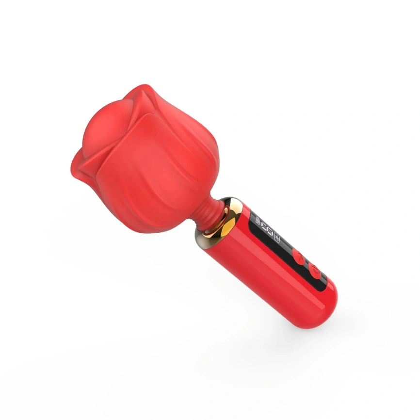 Вибромассажер Loviss Rose Mini Massage Wand Vibrator, головка в виде розы, 9 режимов фото 5