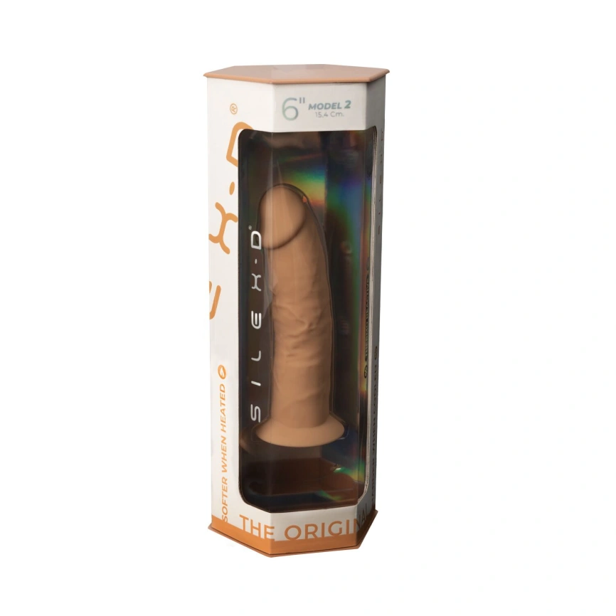 Фаллоимитатор SilexD Robby Caramel (MODEL 2 size 6in), двухслойный, силикон+Silexpan, диаметр 3,5см фото 9