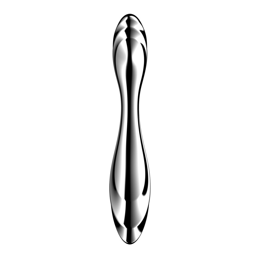 Металевий дилдо Satisfyer Pure Gravity 2, двосторонній, можна нагрівати й охолоджувати, дуже важкий фото 3