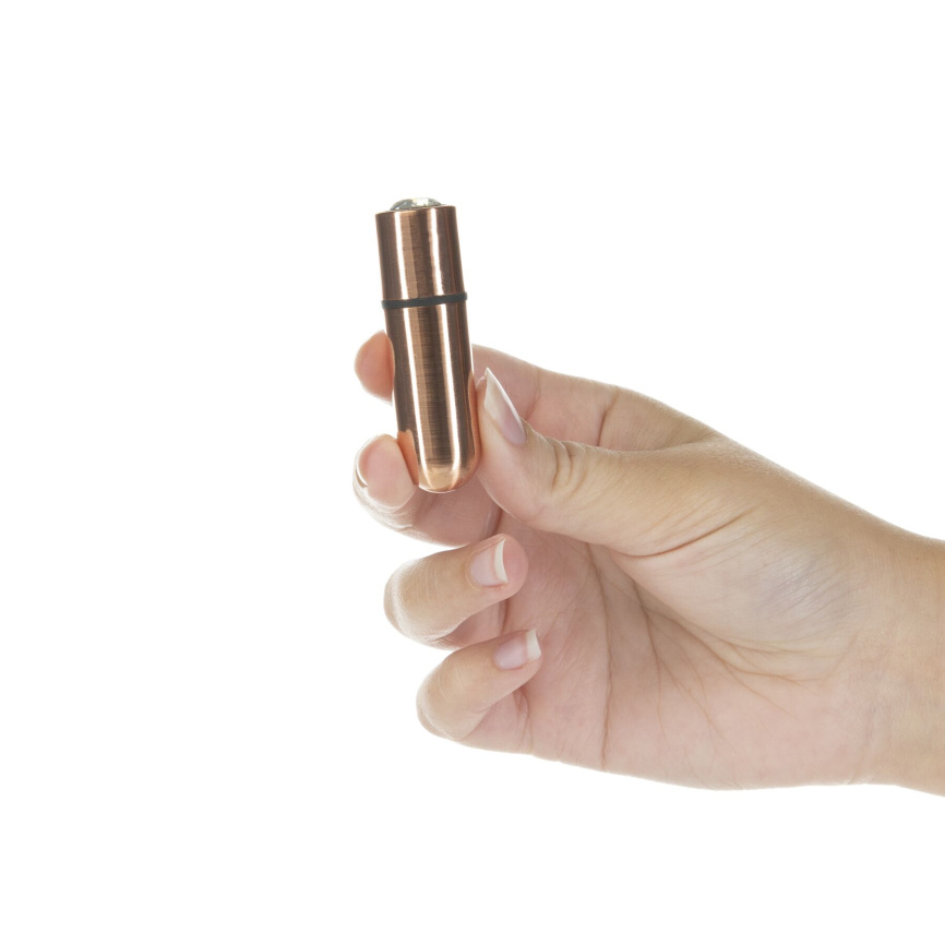 Віброкуля PowerBullet First-Class Bullet 2.5″ з Key Chain Pouch, Rose Gold, 9 режимів вібрації фото 5