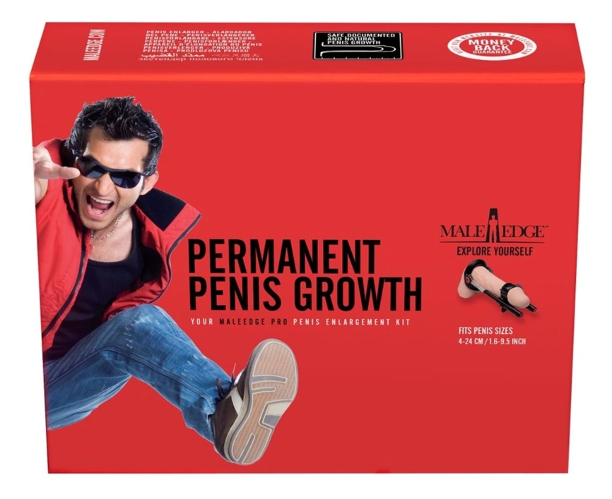 Экстендер для увеличения члена Male Edge Pro, ремешковый, масса всего 65 г, прочный пластик фото 12