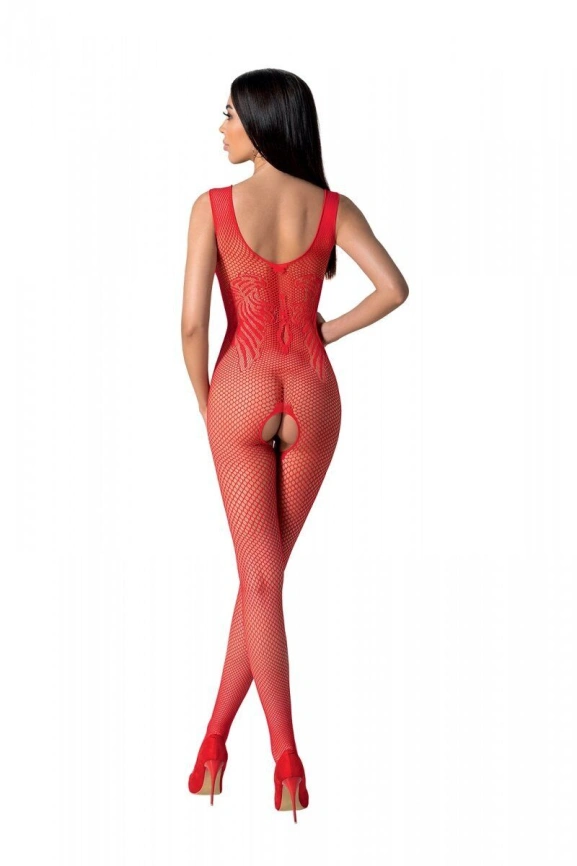 Бодистокинг с крыльями Passion BS098 One Size, red, средняя сетка, открытый доступ фото 2