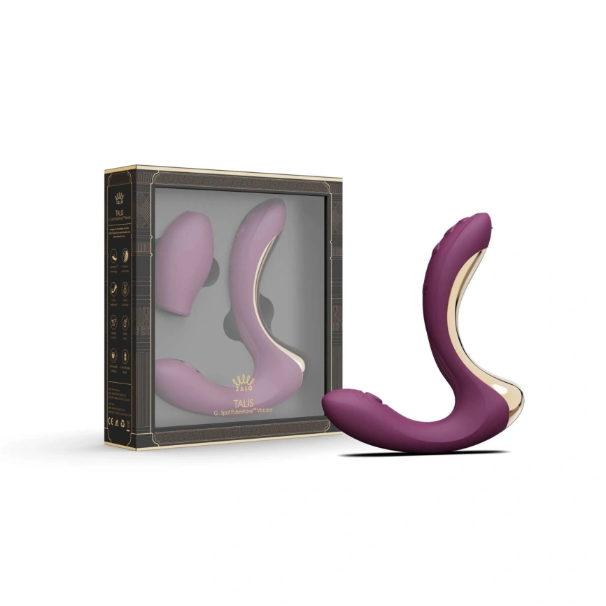 Вибратор-пульсатор с вакуумной насадкой Zalo – Talis G-Spot PulseWave Vibrator Velvet Purple фото 5