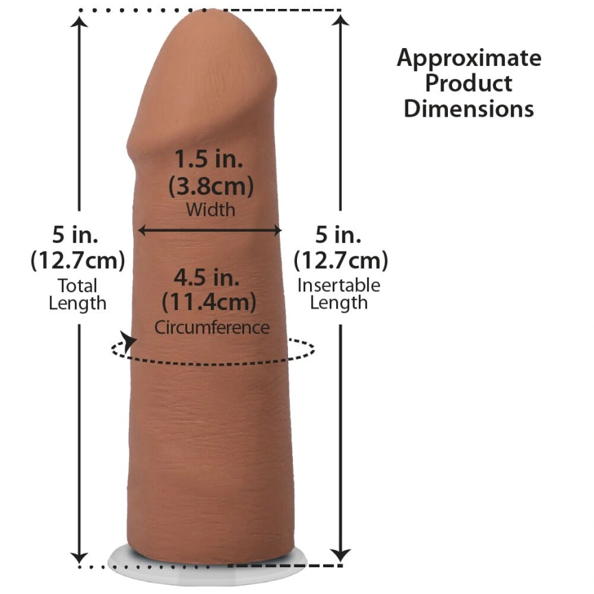 Фаллоимитатор Doc Johnson The Realistic Cock ULTRASKYN - 5 Inch Caramel фото 5