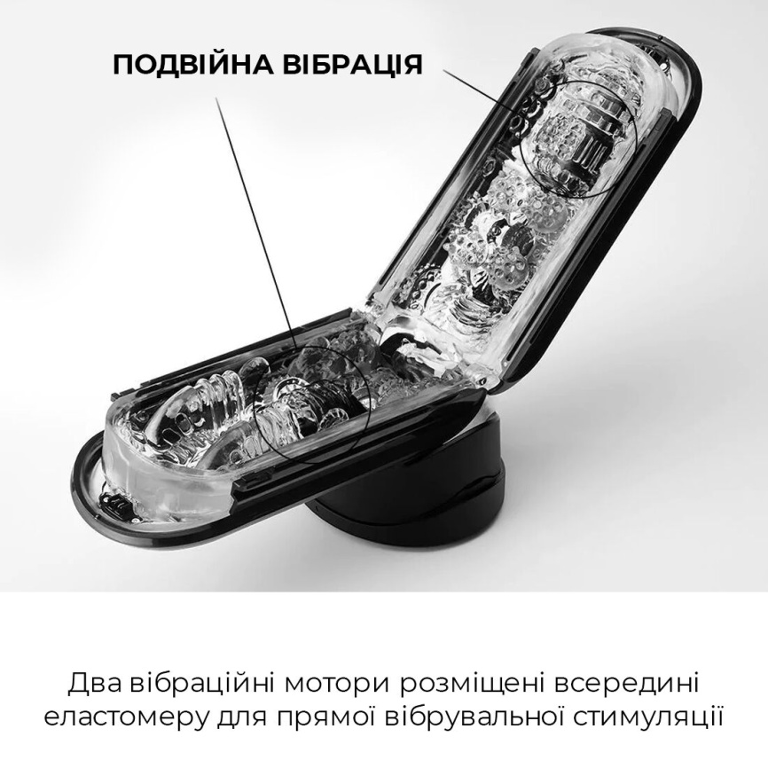 Вібромастурбатор Tenga Flip Zero Electronic Vibration Black, змінна інтенсивність, розкладний фото 3