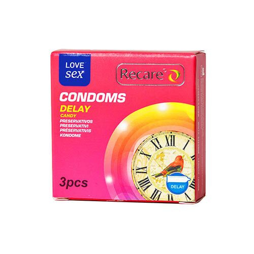 Презервативи Recare Delay Candy Condoms 3 шт, пролонгувальний ефект, цукерковий аромат фото 4