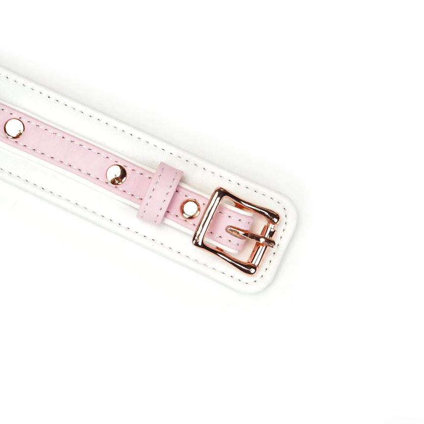 Нашийник з повідцем Liebe Seele White & Pink Fairy Goat Leather Collar фото 4
