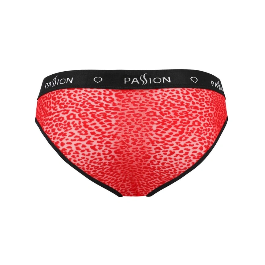 Мужские полупрозрачные трусы Passion 031 SLIP MIKE L/XL Red, под леопард фото 12