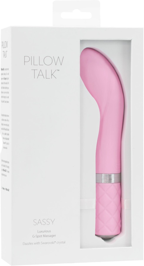 Розкішний вібратор Pillow Talk - Sassy Pink з кристалом Сваровські для точки G, подарункова упаковка фото 8