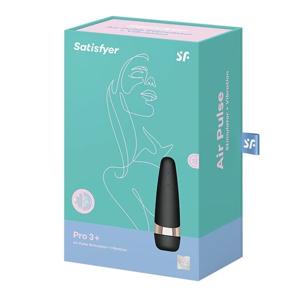 Вакуумный клиторальный стимулятор Satisfyer Pro 3 Vibration с вибрацией и очень мягким кончиком фото 3