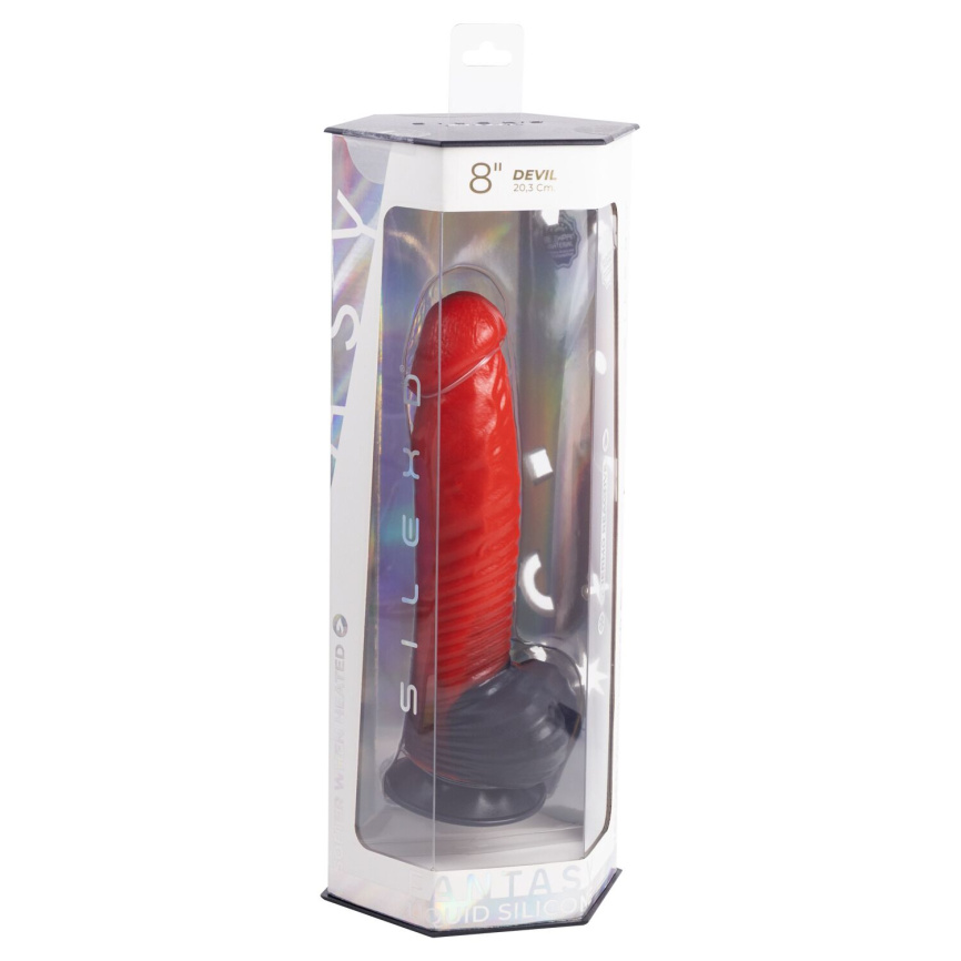 Фалоімітатор SilexD Fantasy Liquid Silicone Devil 8in Red фото 7