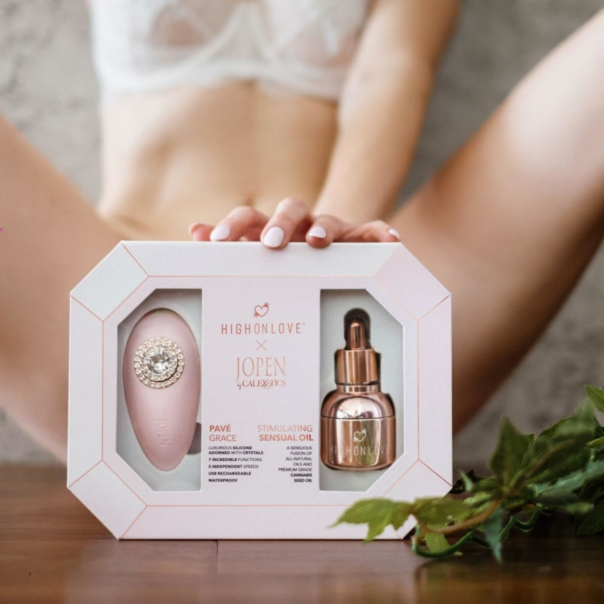 Подарунковий набір HighOnLove & JOPEN: Objects of Desire (краплі для клітора і вібратор з кристалами) фото 3