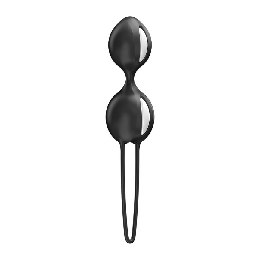 Вагінальні кульки Fun Factory SMARTBALLS DUO Black, 2 шт, діаметр 3,2 та 3,6 см фото 1
